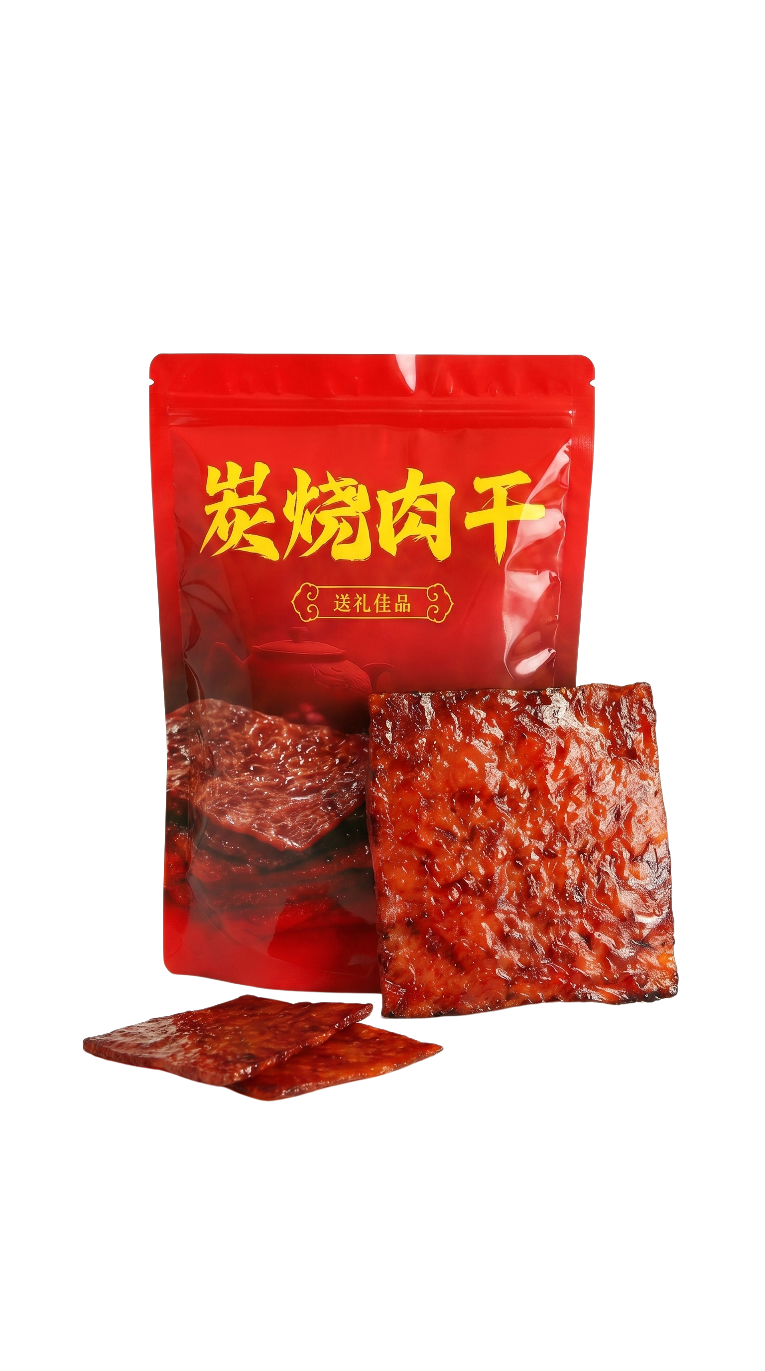 FireBitee 炭烧肉干开袋展示